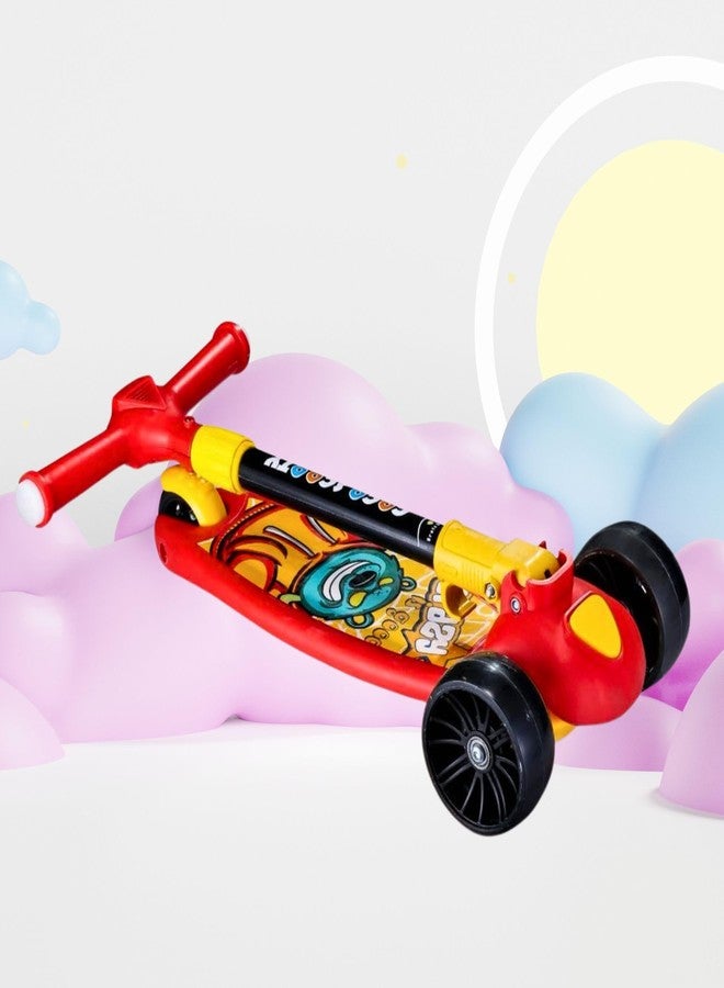 DRUMSTONE 𝟏𝟓 𝐘𝐄𝐀𝐑𝐒 𝐖𝐀𝐑𝐑𝐀𝐍𝐓𝐘 Kids Kick Scooter - Foldable 3-Wheel Scooter for Boys & Girls with Adjustable Height & Smooth Ride - Perfect Outdoor Toy for Fun & Active Play - Image 5